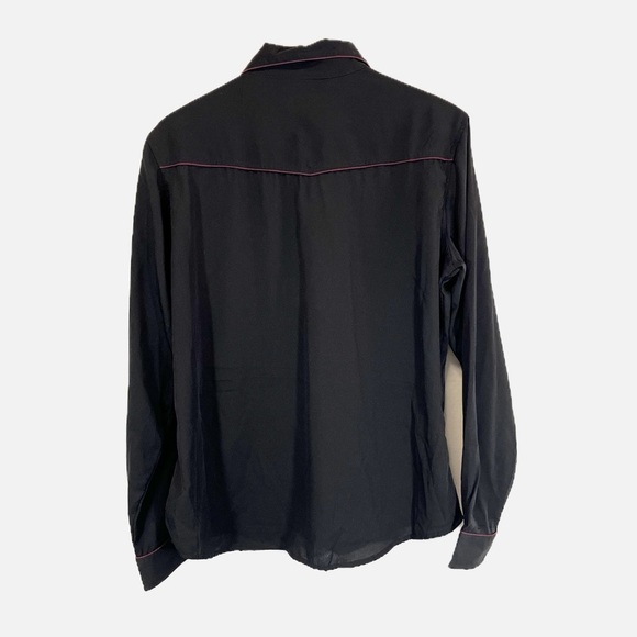 Panhandle Women's Western Button Down Shirt Black Retro Aztec Size Large - Picture 2 of 6